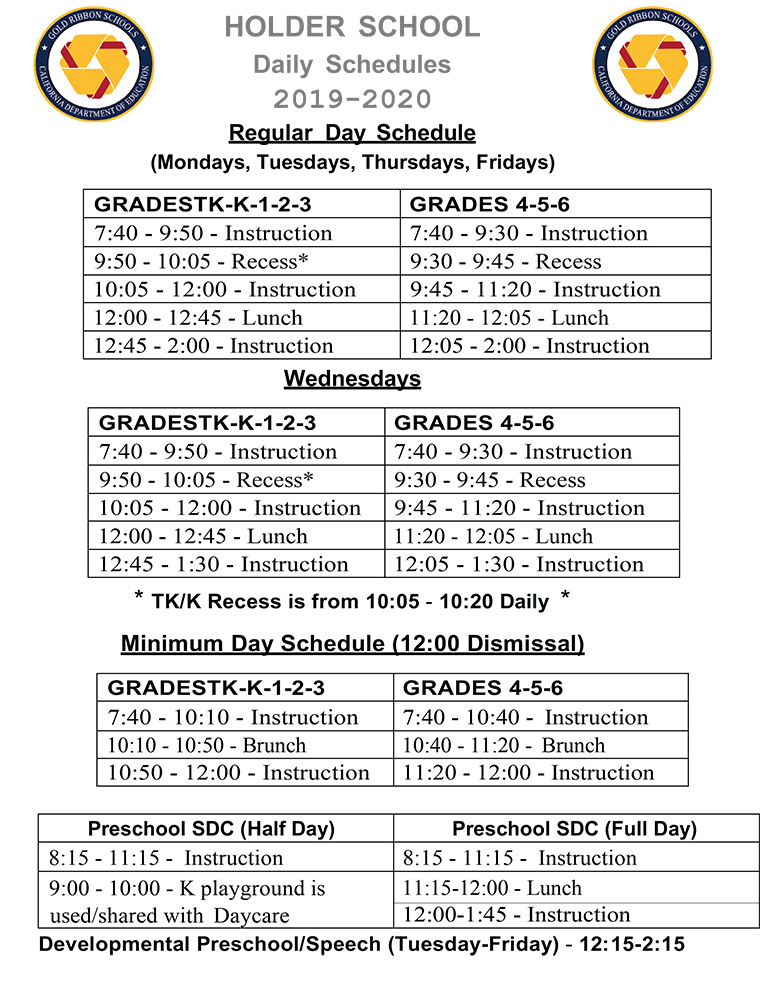 Savanna School District Holder's Bell Schedule Savanna School District Holder's Bell Schedule
